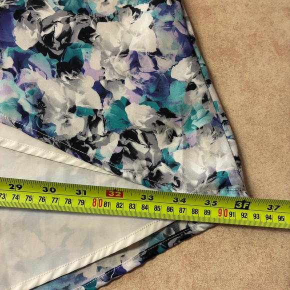 Sam Edelman Blue Floral Cut Out Racerback High-Low Dress - Picture 14 of 14